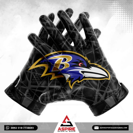 Custom-American-Football-Receiver-Gloves-Ravens