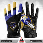 Custom-American-Football-Receiver-Gloves-Ravens-Front-back